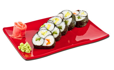japan vegetarian roll with vegetables