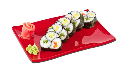 japan vegetarian roll with vegetables
