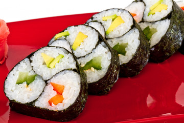 japan vegetarian roll with vegetables