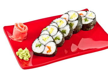 japan vegetarian roll with vegetables