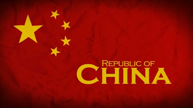 Republic of China animated flag headlines video