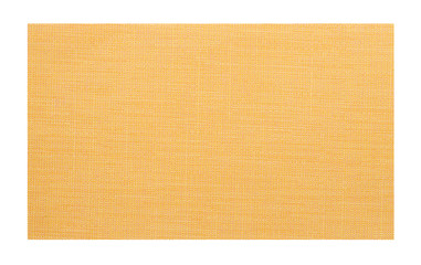 Fototapeta premium Yellow fabric sample isolated on white background