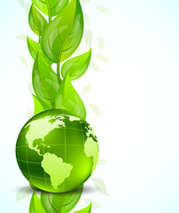 Background with globe