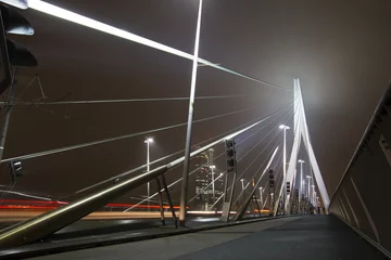 Papier Peint photo autocollant Pont Érasme Urban scenery at night