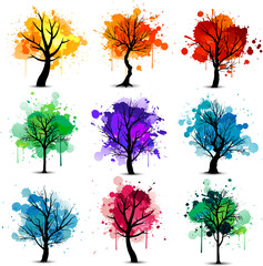 Colorful tree background - 39438597