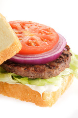Home cooked hamburger