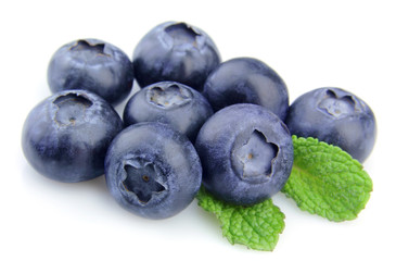 blueberries with mint