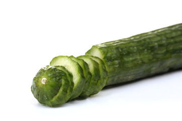 fresh cucumber isolated on white