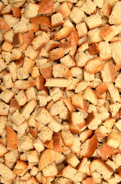 Small pieces dried bread