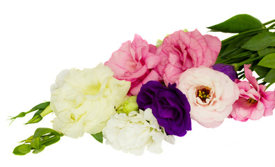 Obraz na płótnie Canvas bouquet of eustoma flowers