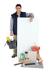 Tiler with a blank board