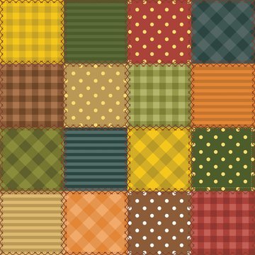 patchwork background with different patterns
