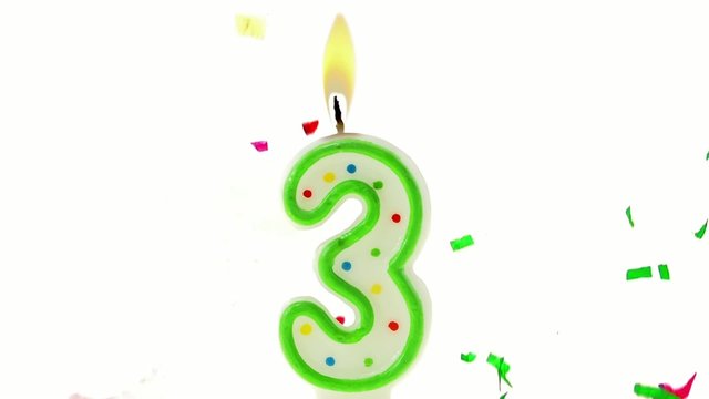 celebration number candle