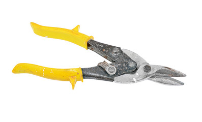 Obraz premium Shears for metal, isolated on white background