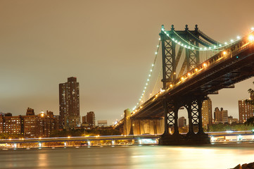 Naklejka premium Most na Manhattanie
