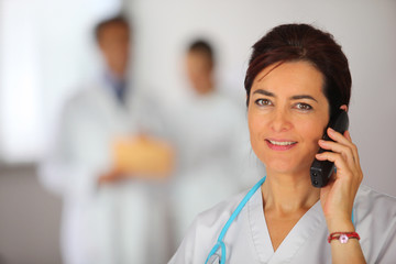 Nurse on the phone