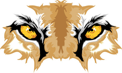 Cougar Eyes Mascot Graphic