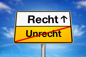 Obraz premium Recht Unrecht