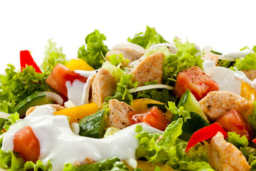 Kebab - grilled meat and vegetables