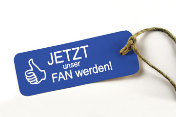 Jetzt unser Fan werden - Plakette
