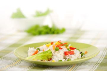 Rice and vegetables