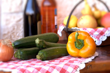zucchine e peperone