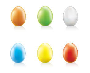 set of color easter eggs