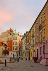 Fototapeta na wymiar ulica starego miasta, Lublin, Polska