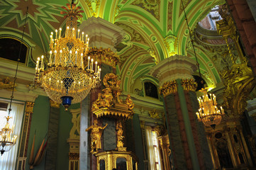 Inside the Admiralty building in Saint Petersburg, Russia