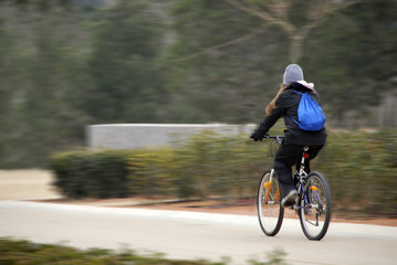 Naklejka premium Bike girl
