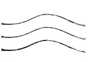 Post stamp on white background