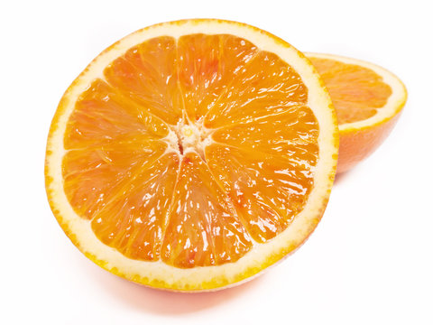 Ageschnittene Apfelsine