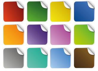 set of coloured stickers