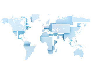 World map digital illustration