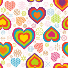 Fototapeta premium Vector illustration of a seamless heart pattern. Valentine's Day