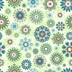 Vector illustration of a floral seamless pattern