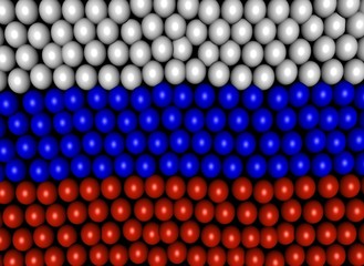 Russian flag balloon background illustration