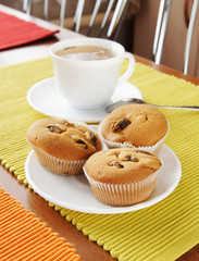Cakes and tea for breakfast