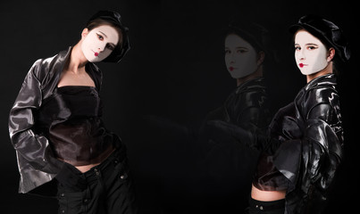 Young mime artist