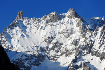 Courmayeur - gruppo del Monte Bianco e Dente del Gigante