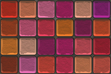 Colorful eyeshadow palette