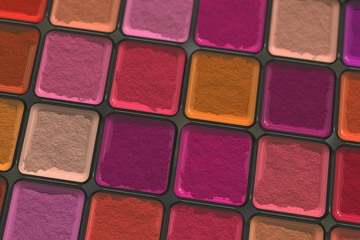 Colorful eyeshadow palette