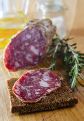 sausages with bread