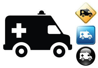 Ambulance pictogram and signs