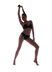 sporty woman in bikini