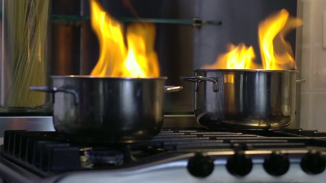 home disaster: food getting burnt in pot