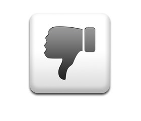 Boton cuadrado blanco simbolo rechazado