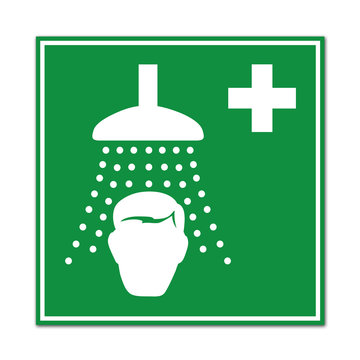 Se&ntilde;al ducha de emergencia