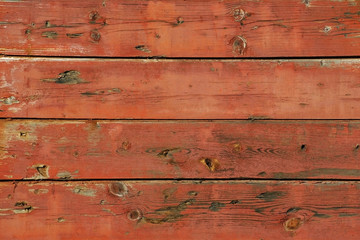 Old painted wooden boards wagon side as background © varbenov