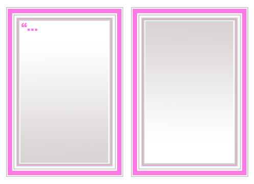 Pink frame on gray